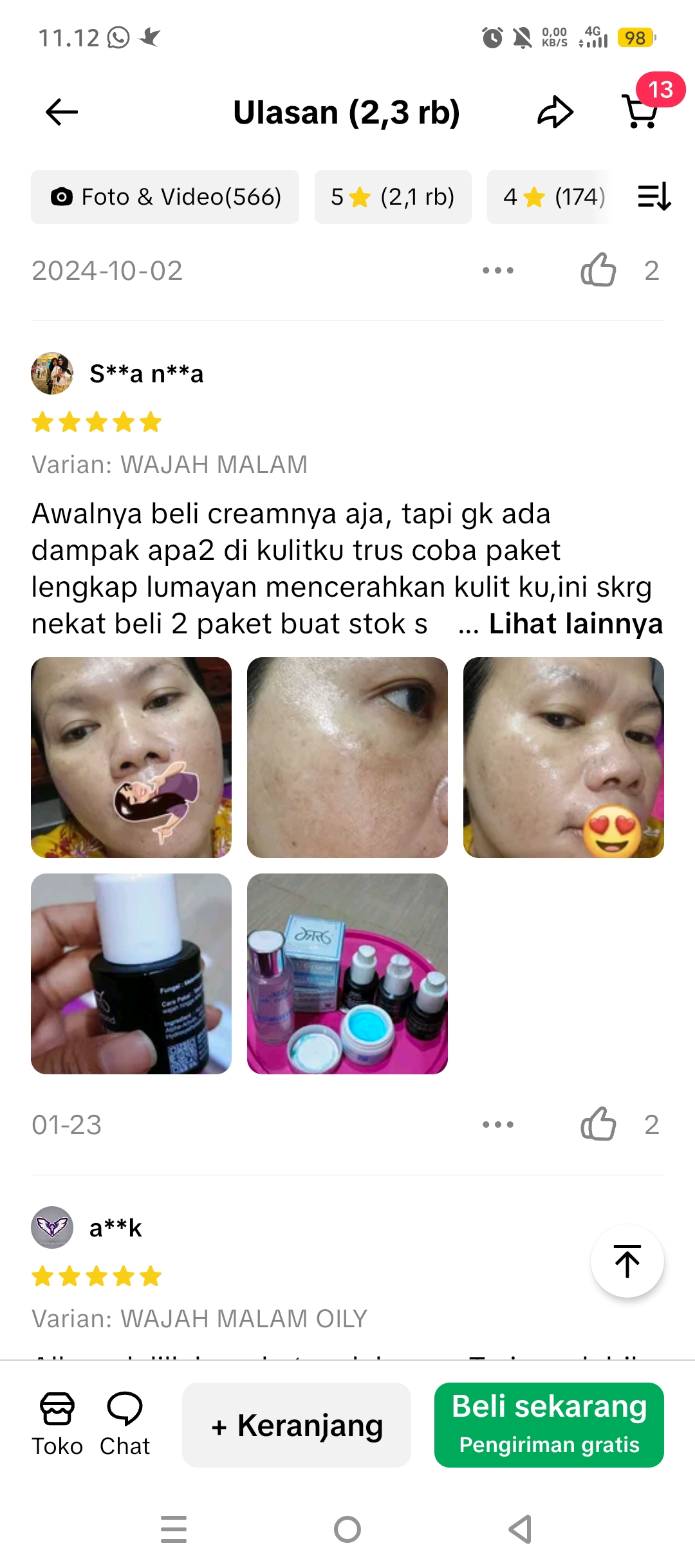 Testimoni Pelanggan dR Grand Skincare